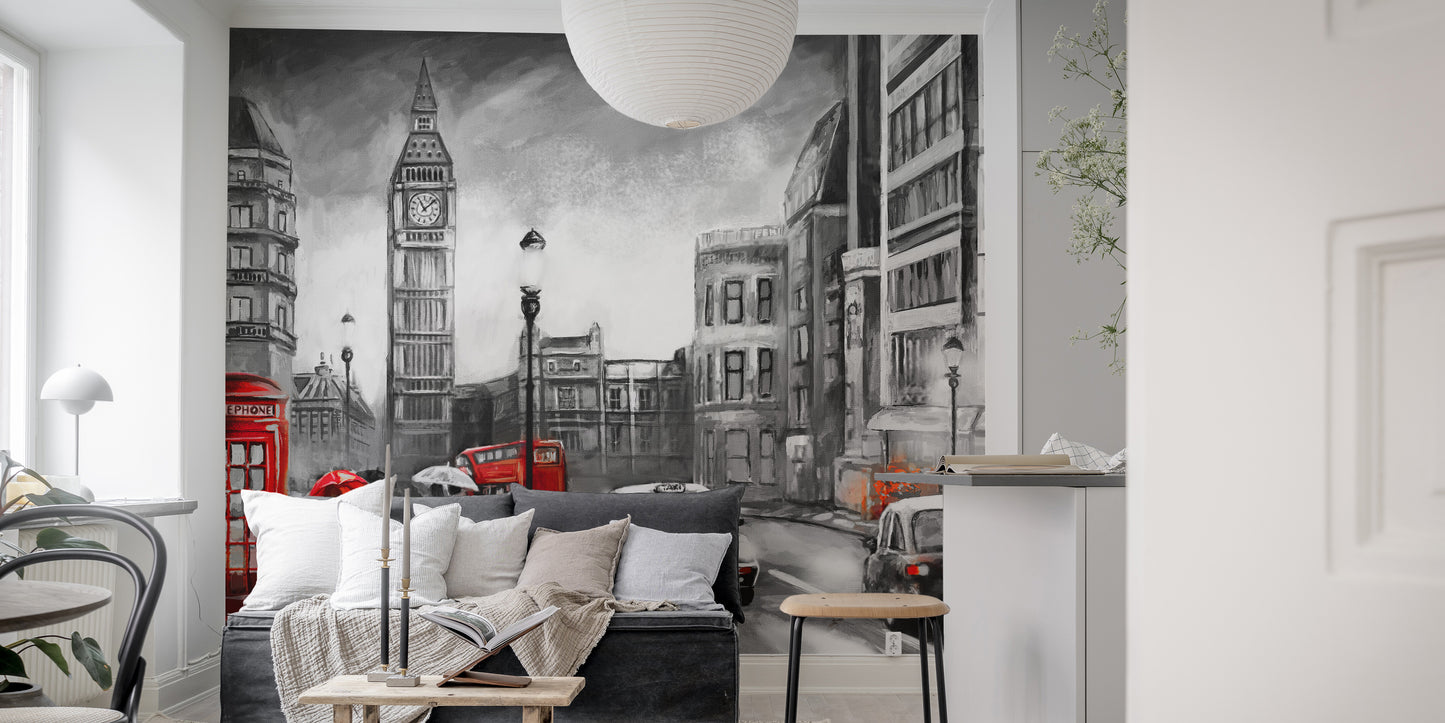 Oil Painting City Wallpaper Murals - Giffywalls