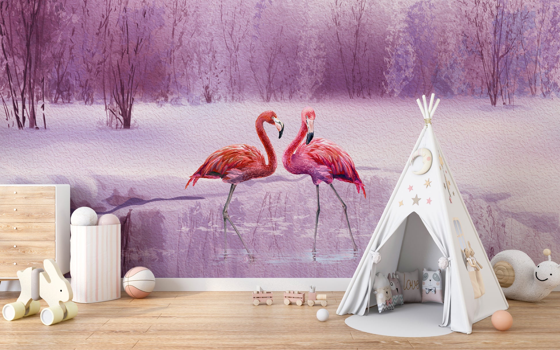  pink flamingo wallpaper design for walls