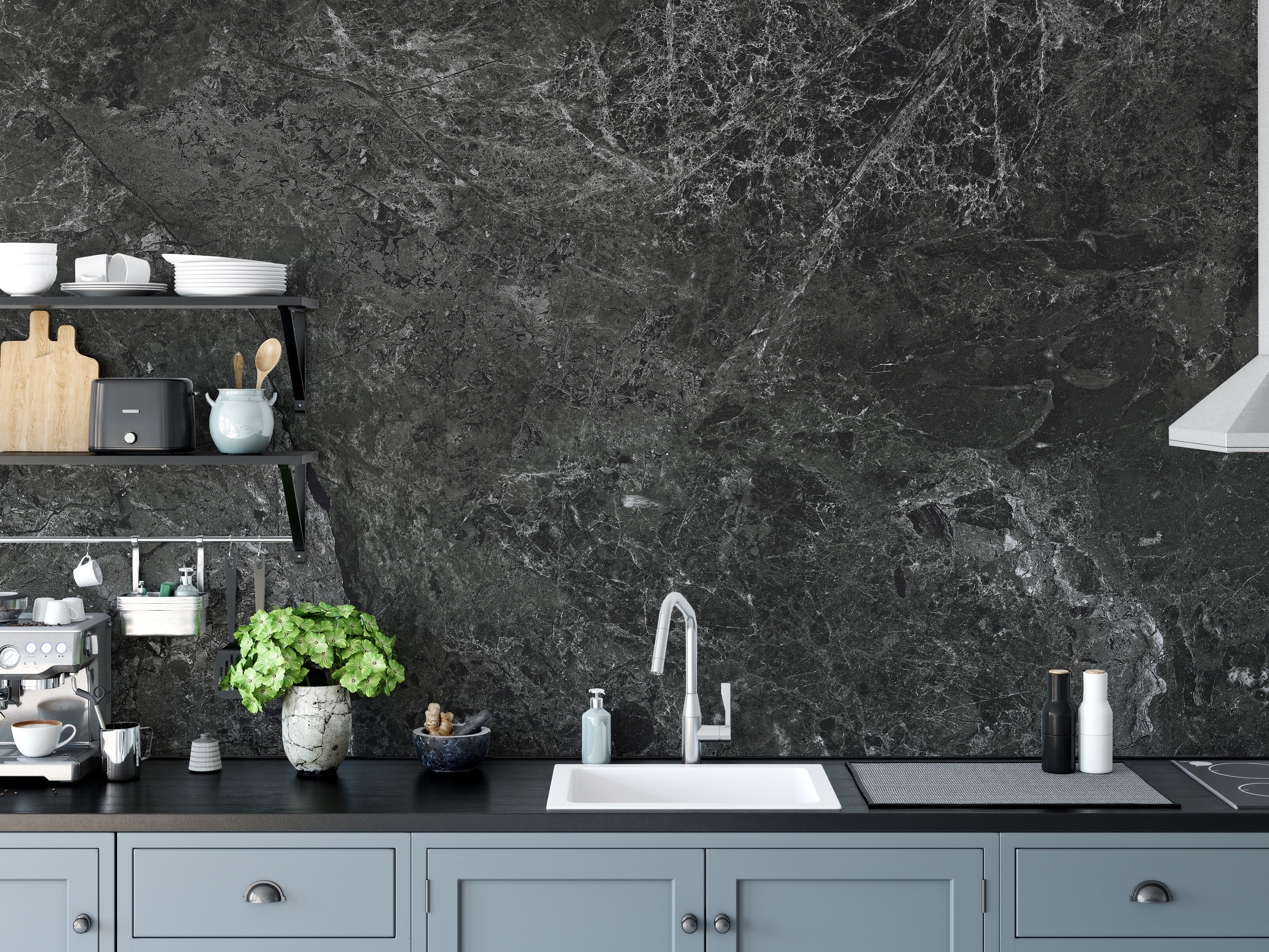 black marble stone peel and stick removable wallpaper