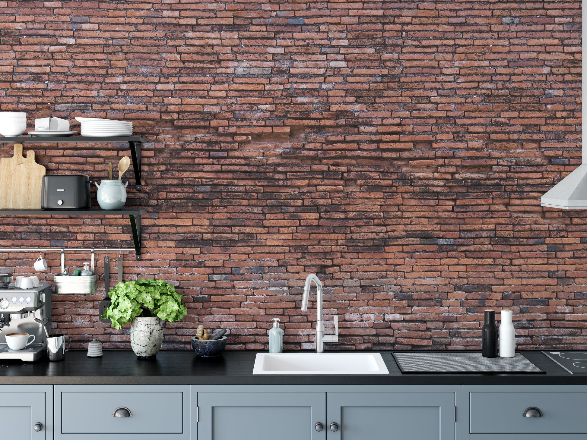 Old Rustic Brick Wall Wallpaper