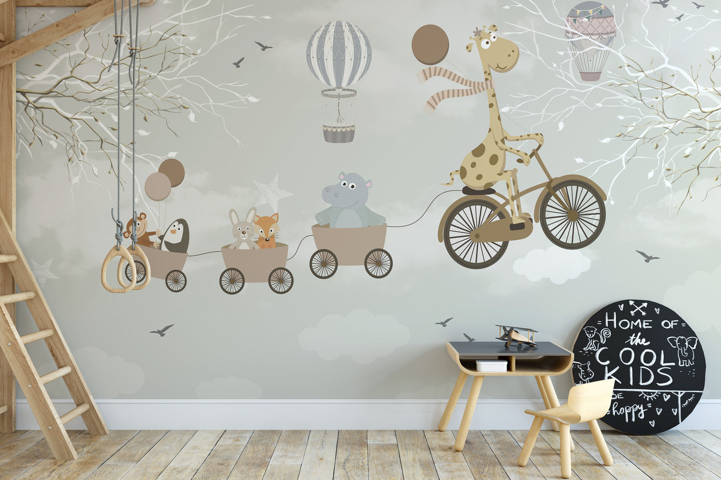 Cycling in the Sky Wallpaper Murals for Walls