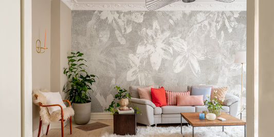 Rustic White Flower Wallpaper Murals