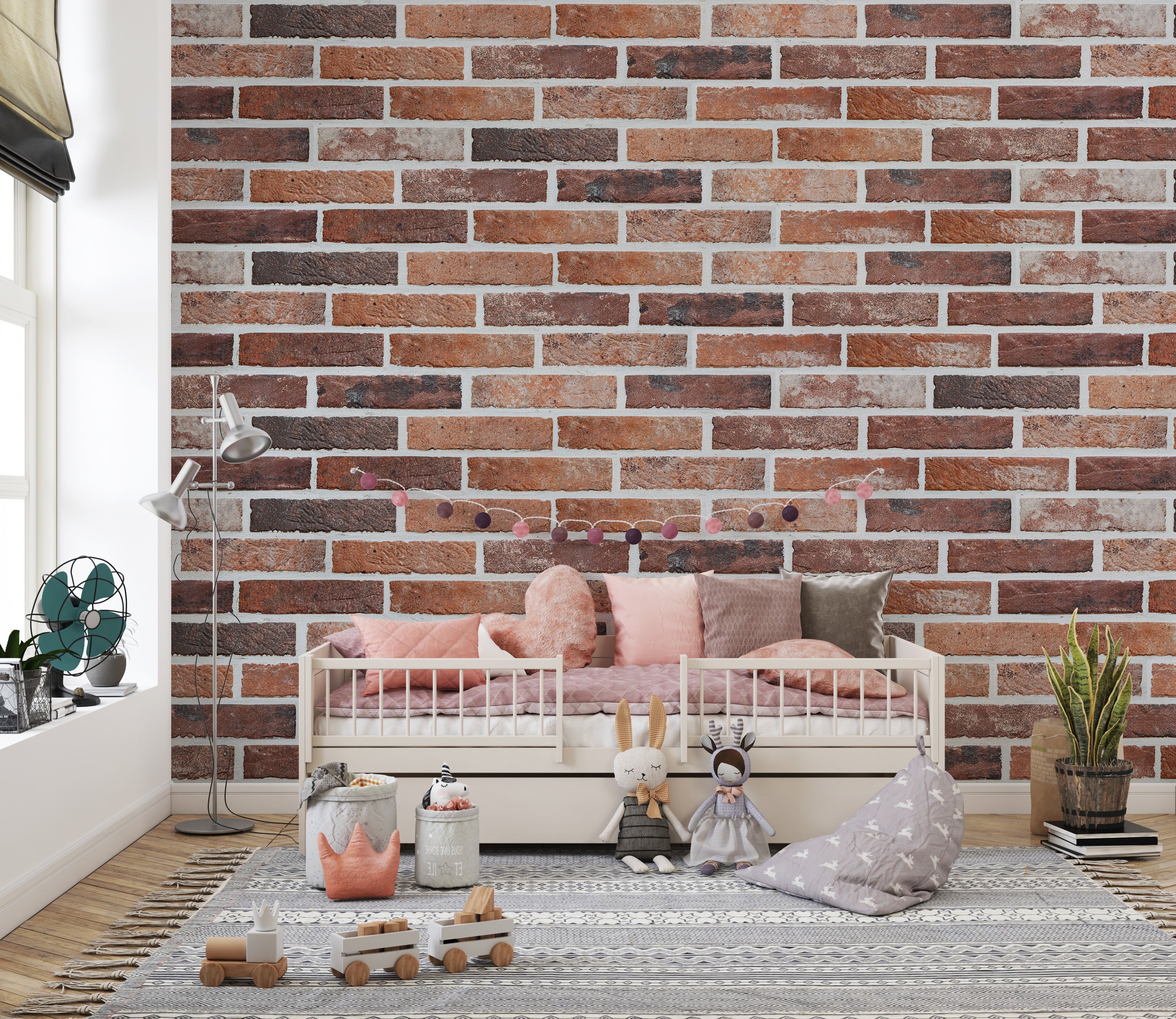 Vintage Red Brick Wall
