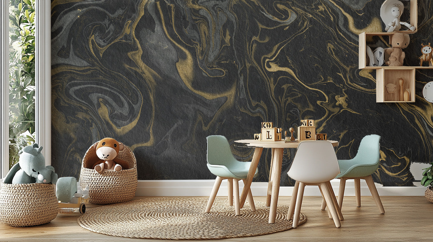 Marble-Inspired Wall Mural
