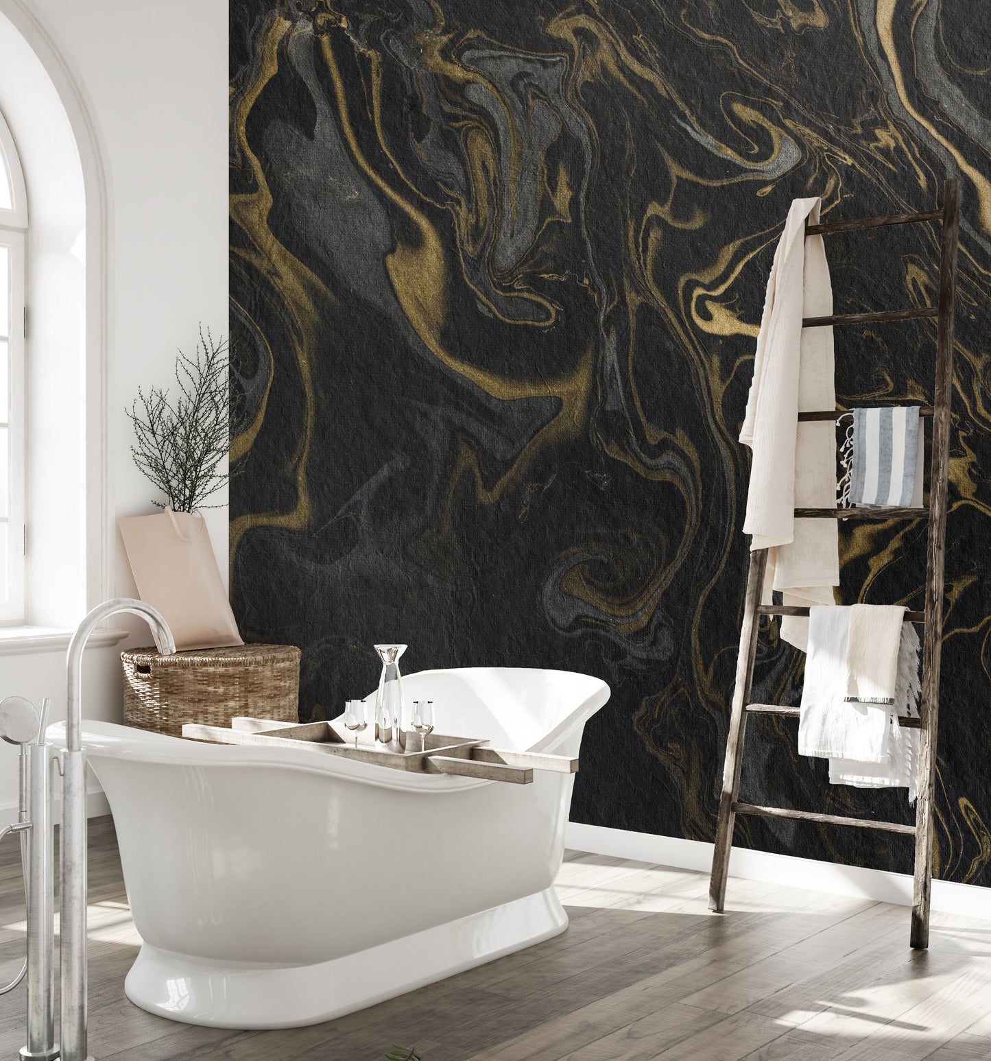 Abstract Marble Wall Covering
