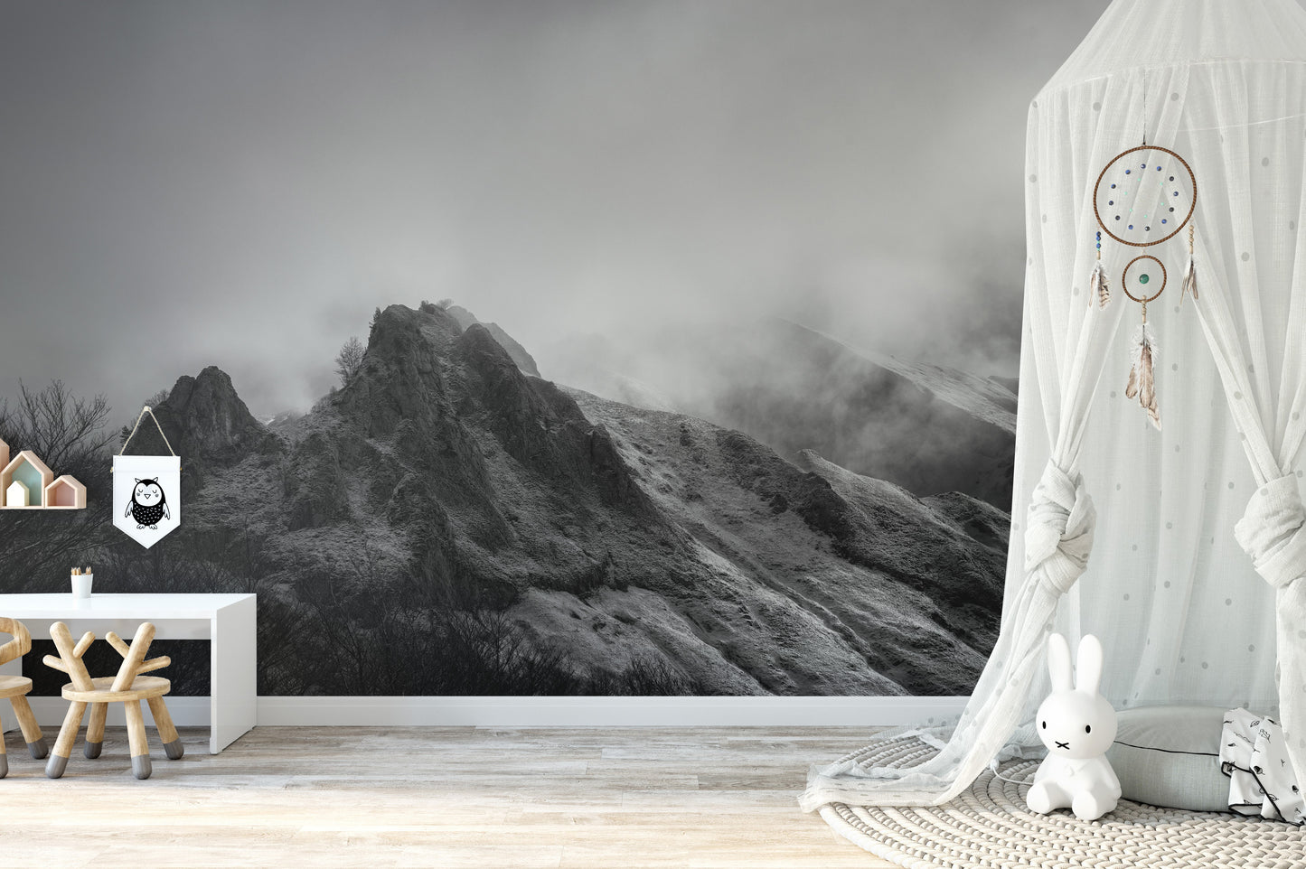 Black Mountain Background Wallpaper Mural