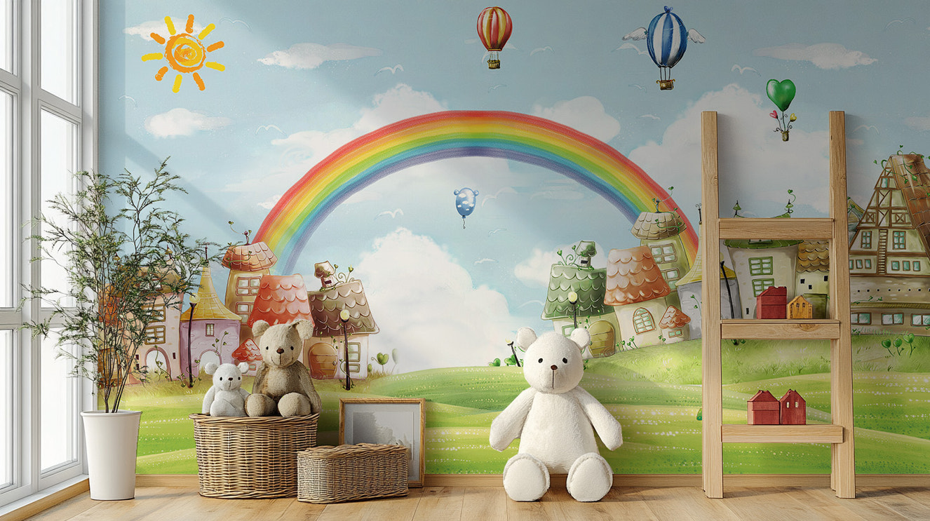 Kids Cityscape Wallpaper Design