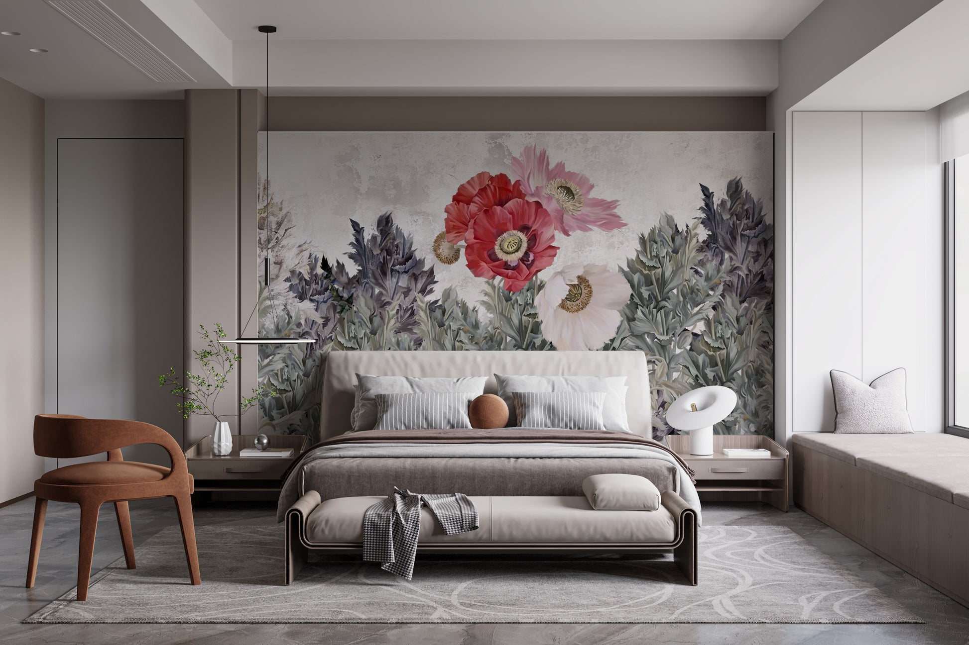 Dramatic Poppies Wall Mural