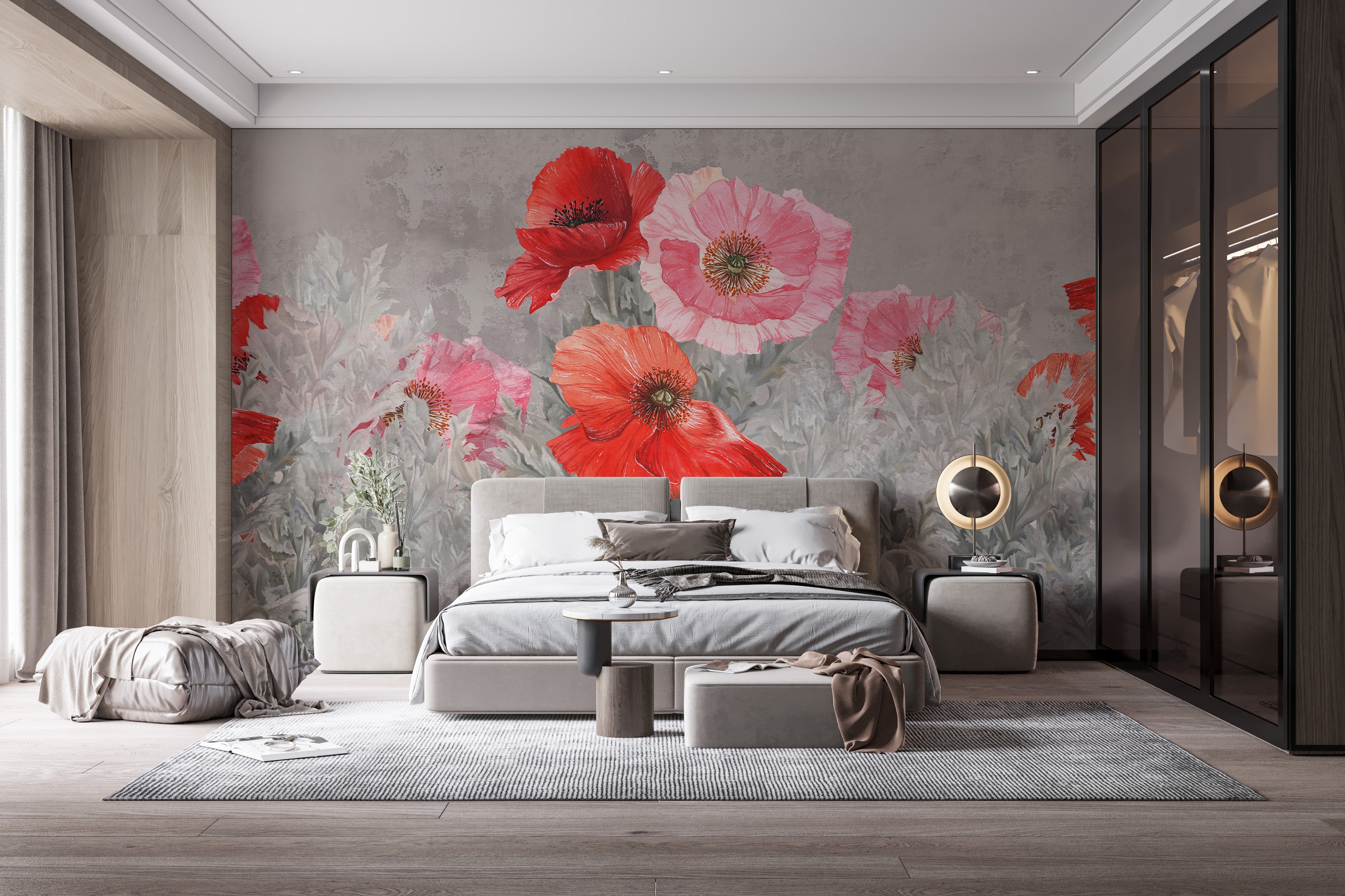 Modern Watercolor Flower Wall Accent
