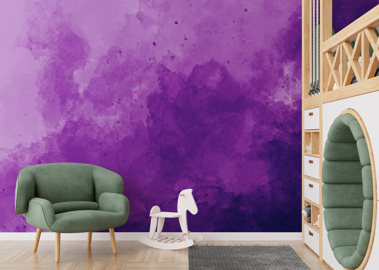 Vibrant Purple Watercolor Wallpaper