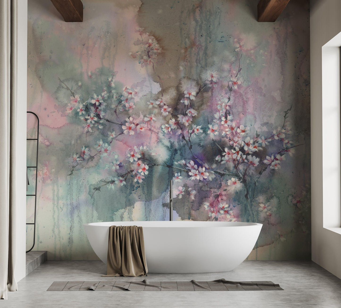 Artistic Sakura Blossom Wall Accent