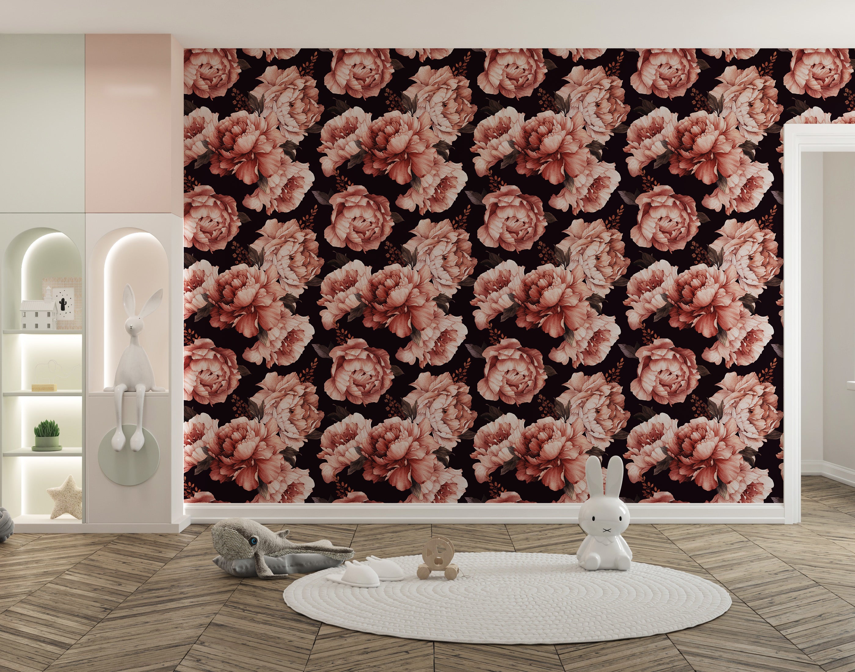 Seamless Brown Floral Pattern Wallpaper