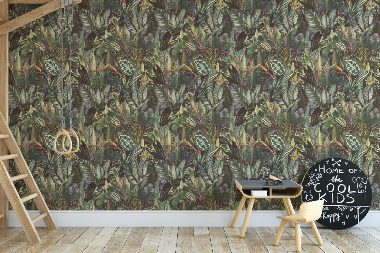 Botanical jungle removable wallpaper