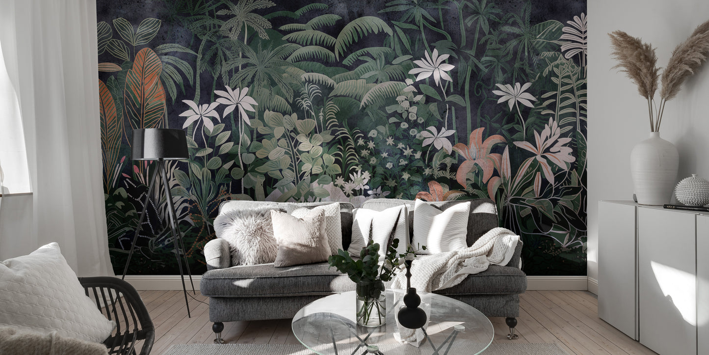 Equatorial Eden Vibrant Jungle Wallpaper Mural