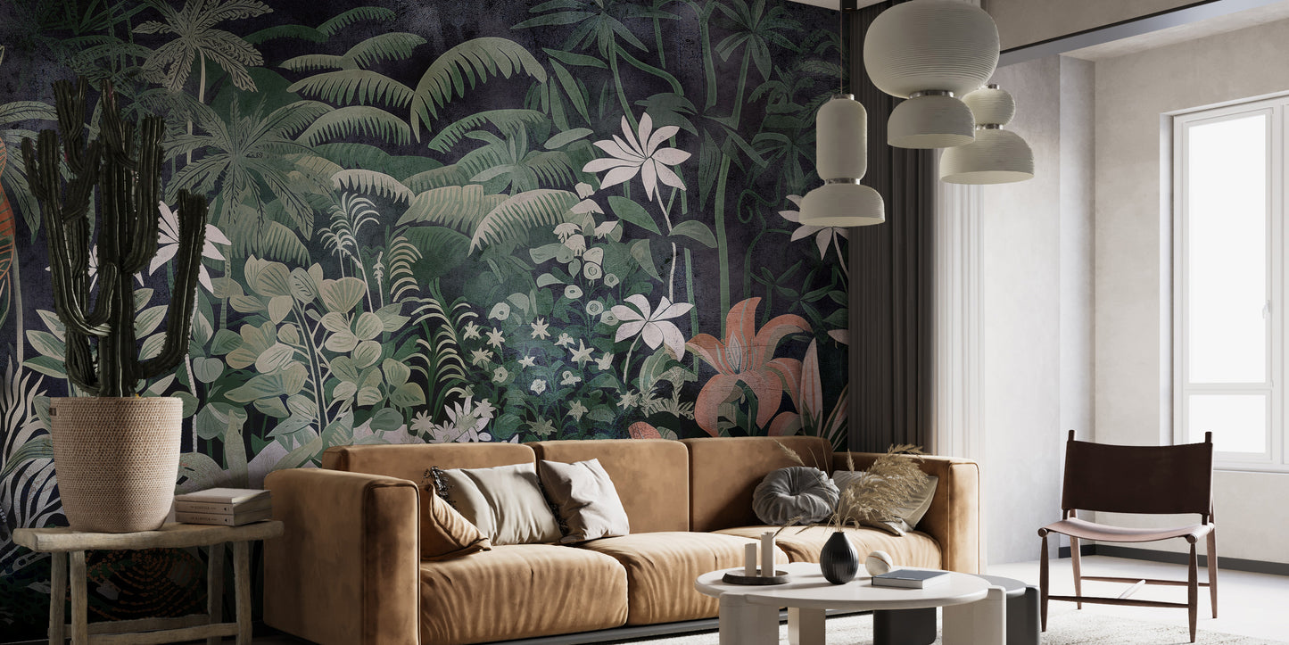 Equatorial Eden Vibrant Jungle Wallpaper Mural