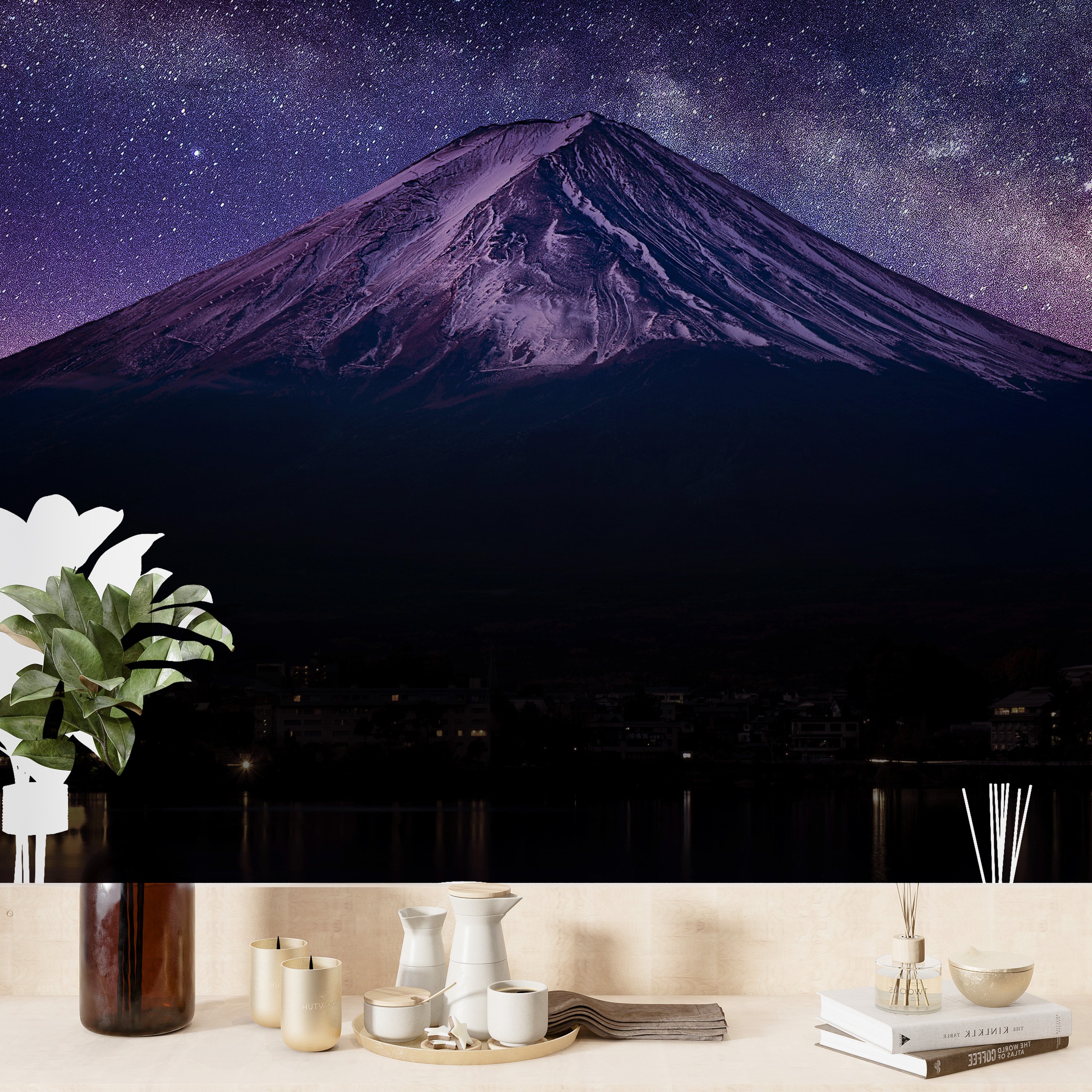 Milky Way over Mount Fuji wallpaper for cosmic beauty
