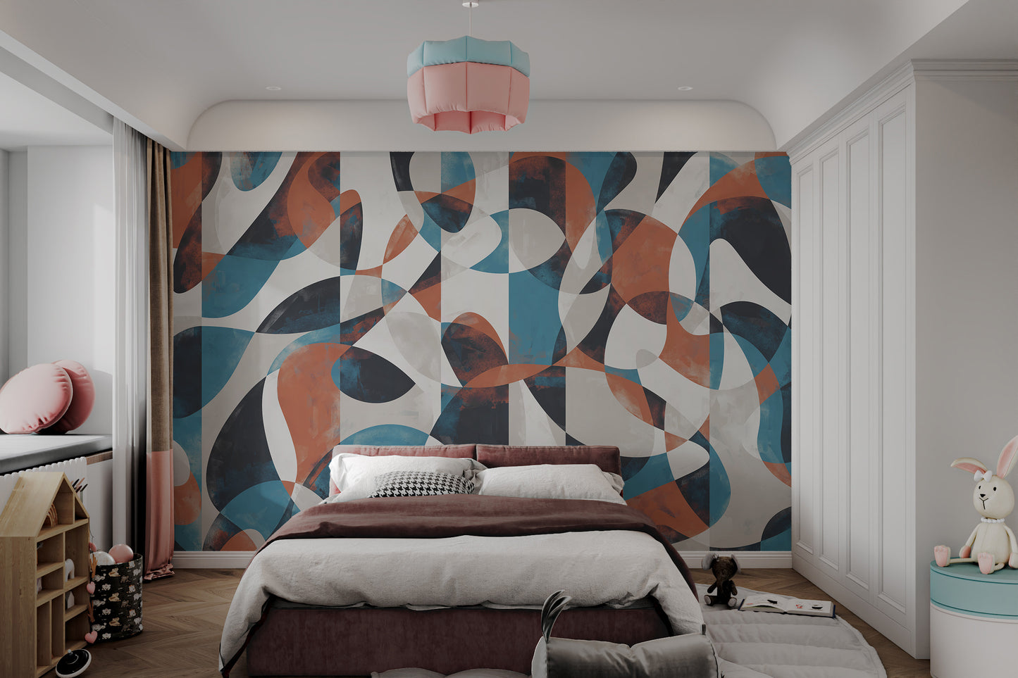 Modern Abstract Geometric Wallpaper Mural