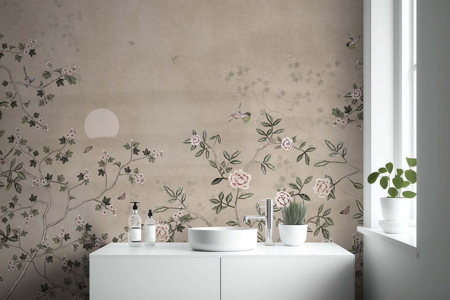 Chinoiserie Floral Botanical Wallpaper Mural