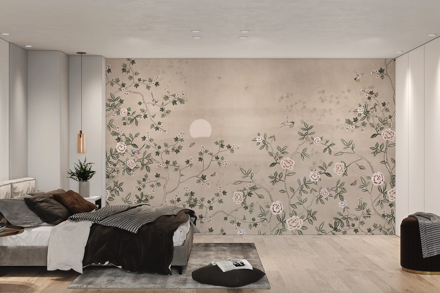 Chinoiserie Floral Botanical Wallpaper Mural