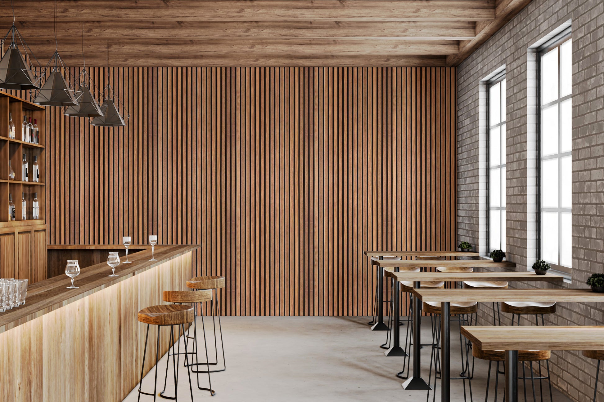 3D wood texture wallpaper for a natural, modern feel
