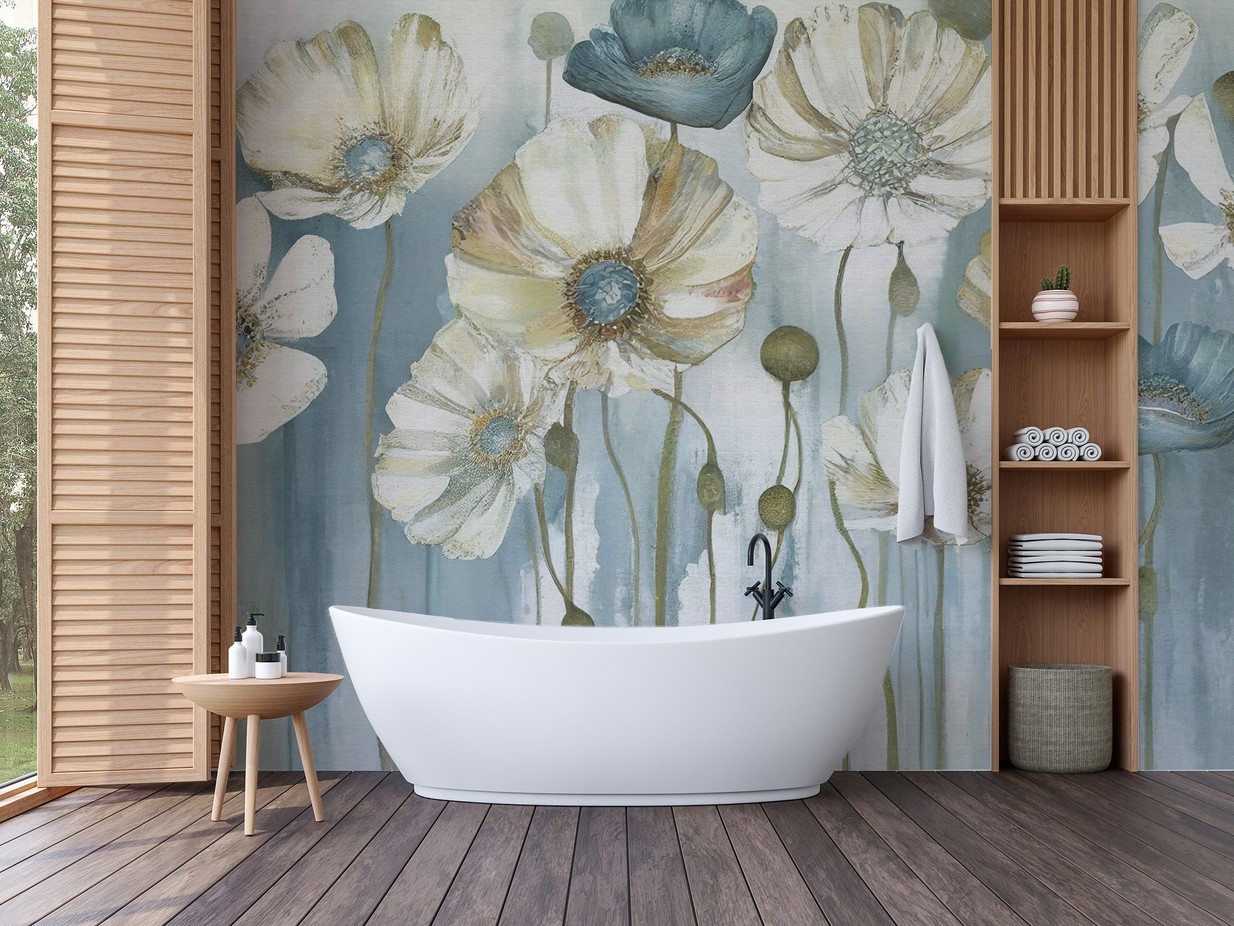 Soft anemone-inspired wall decor for calm spaces