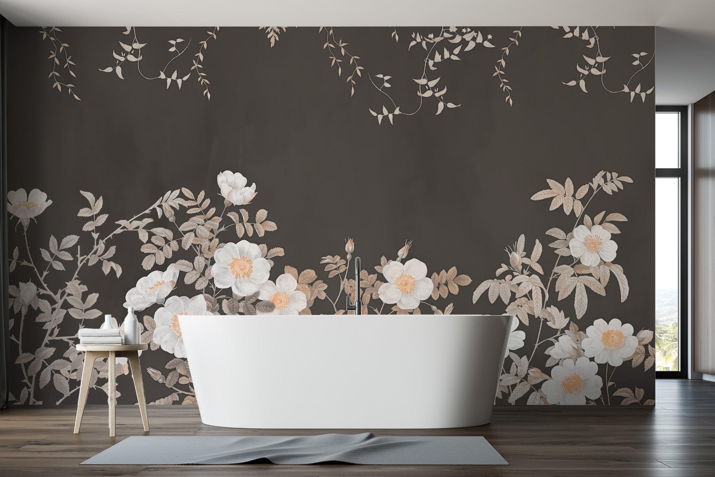 Unique copper petal wallpaper for statement walls