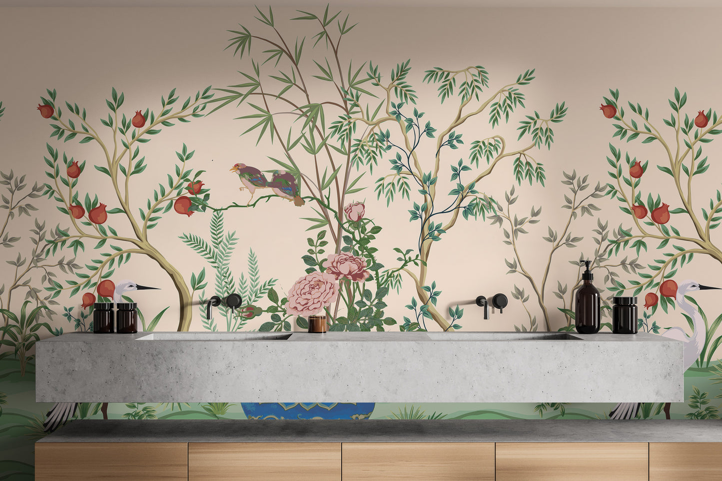 Chinese Garden Wallpaper Mural - Giffywalls