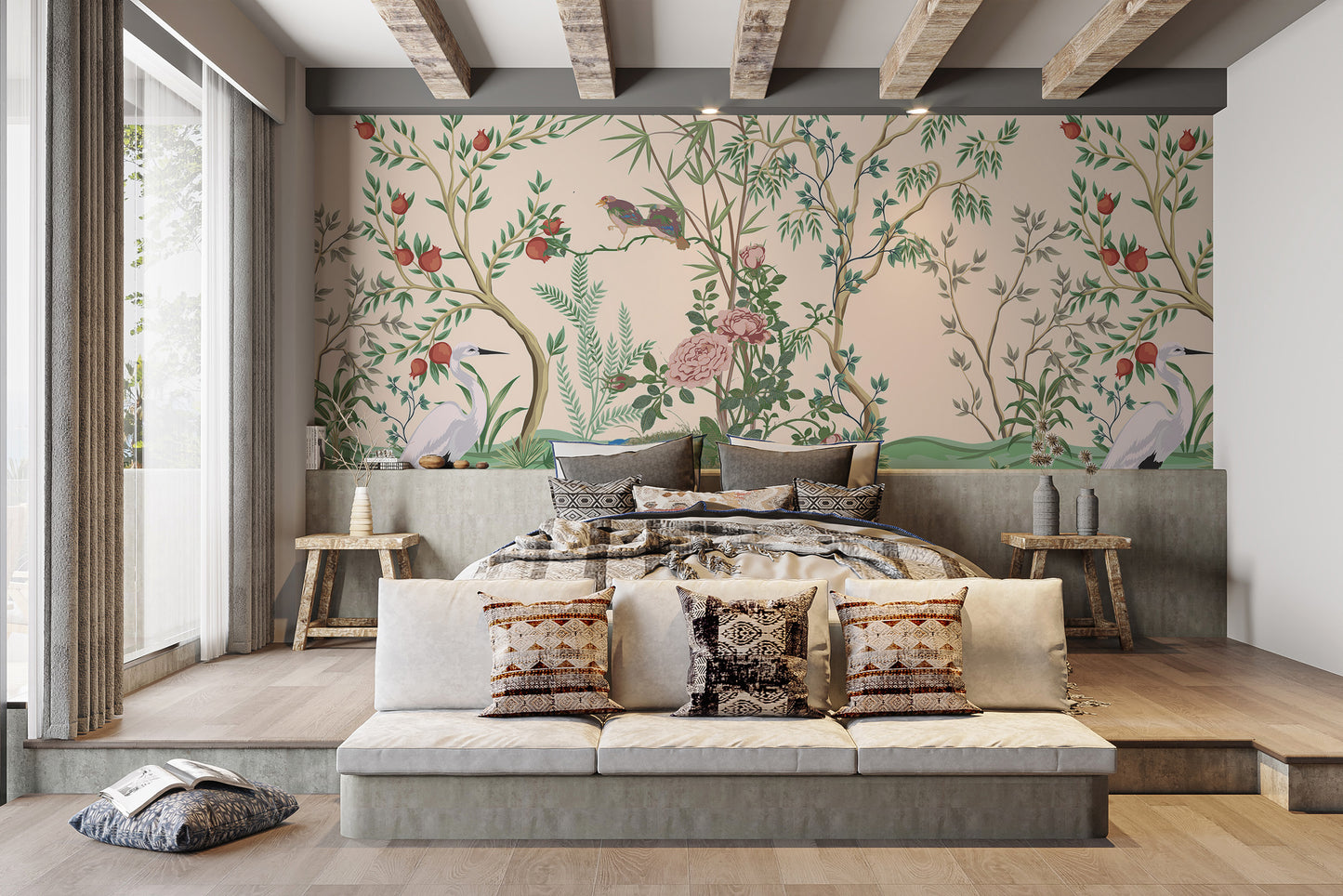 Chinese Garden Wallpaper Mural - Giffywalls