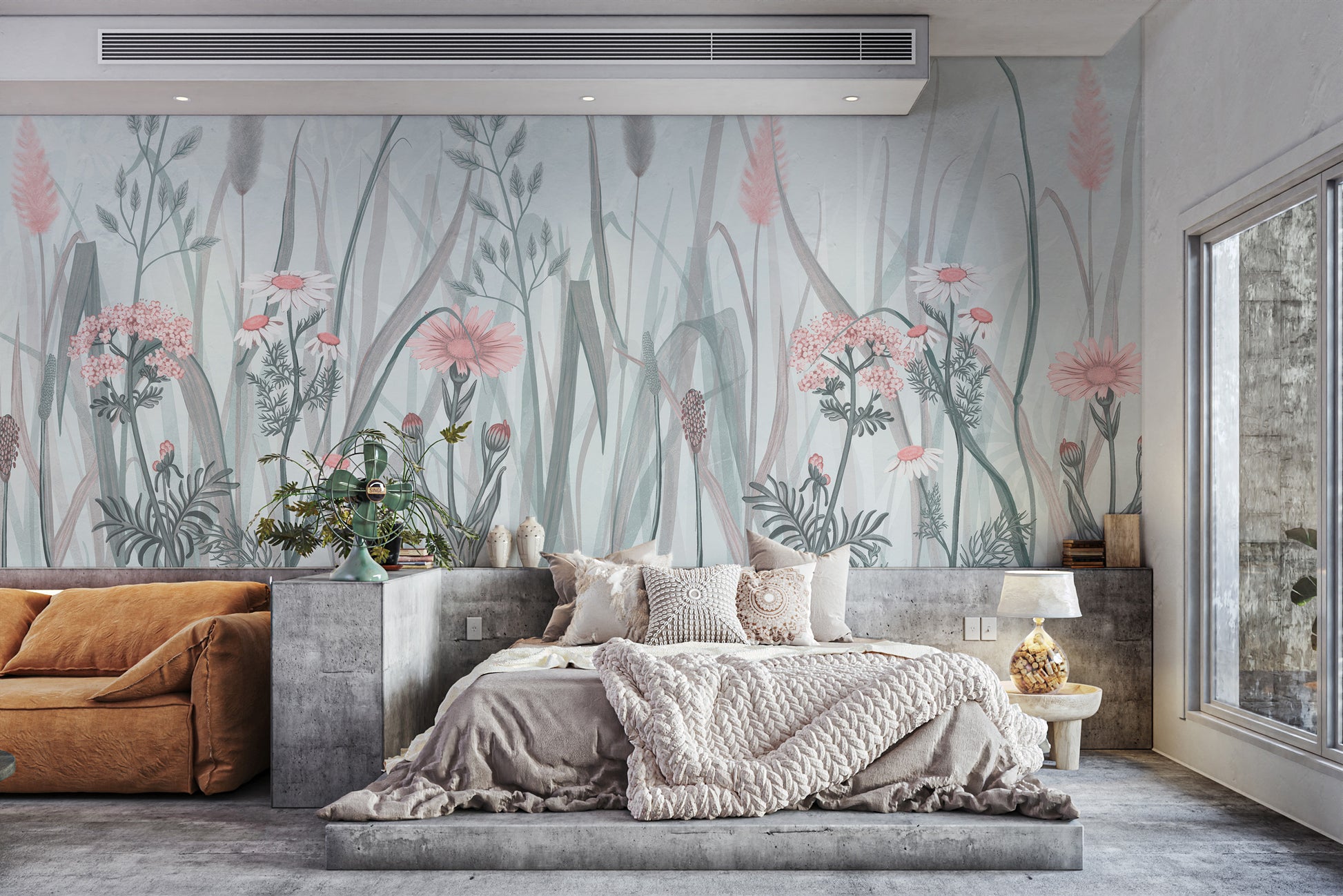 Artistic pink floral wall decor