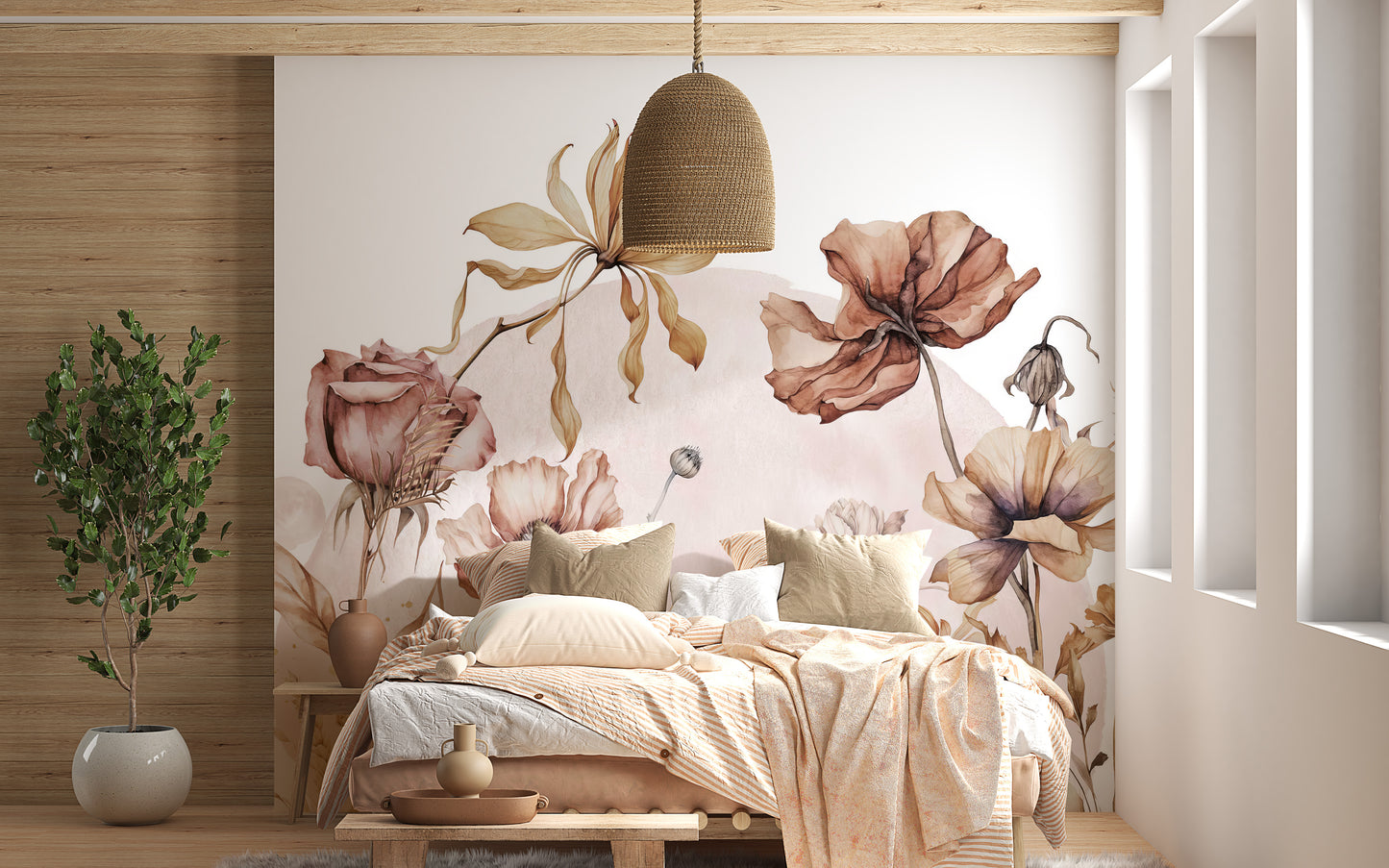 Vintage Floral Wall Mural