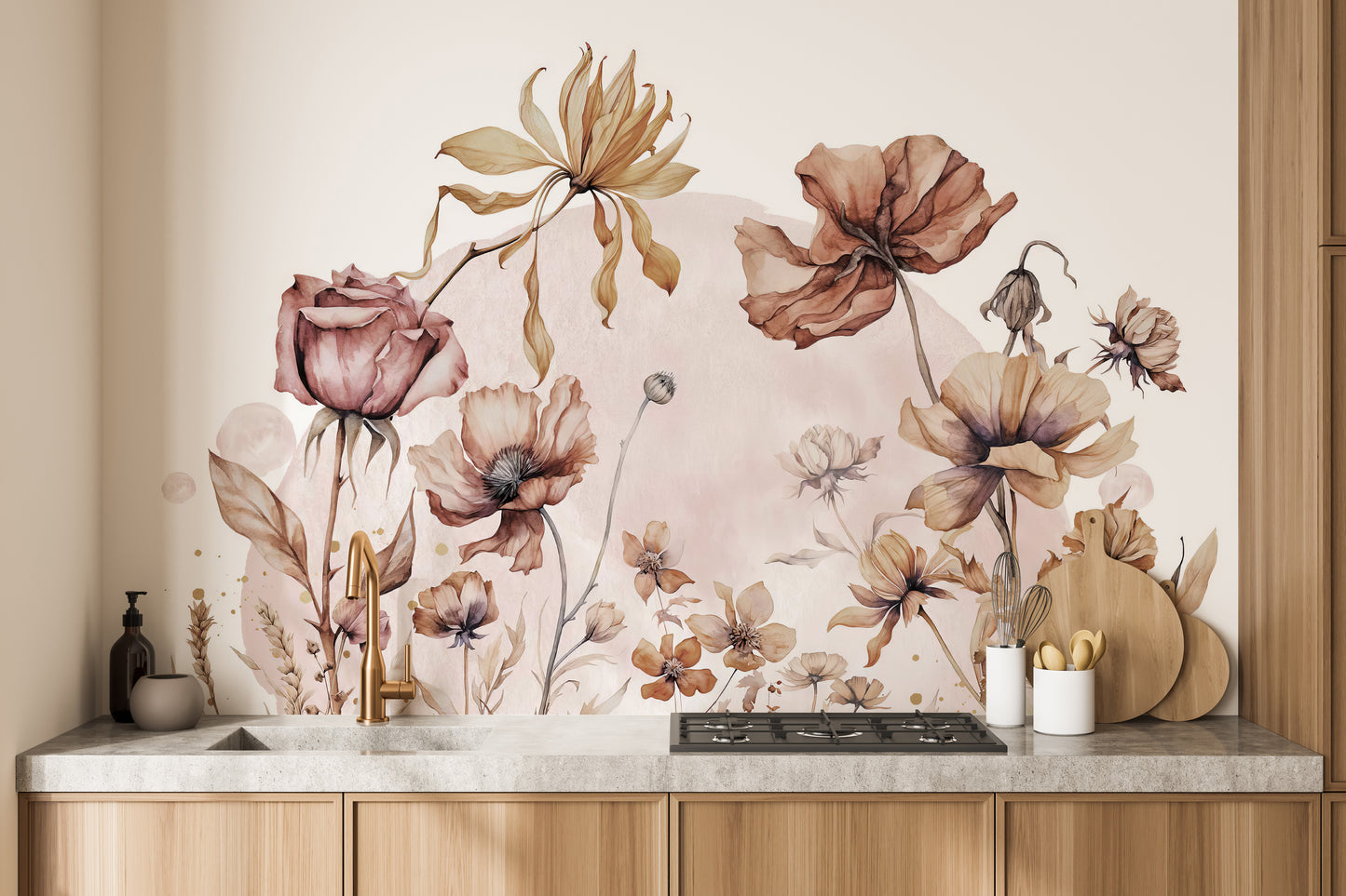 Vintage Floral Wall Mural