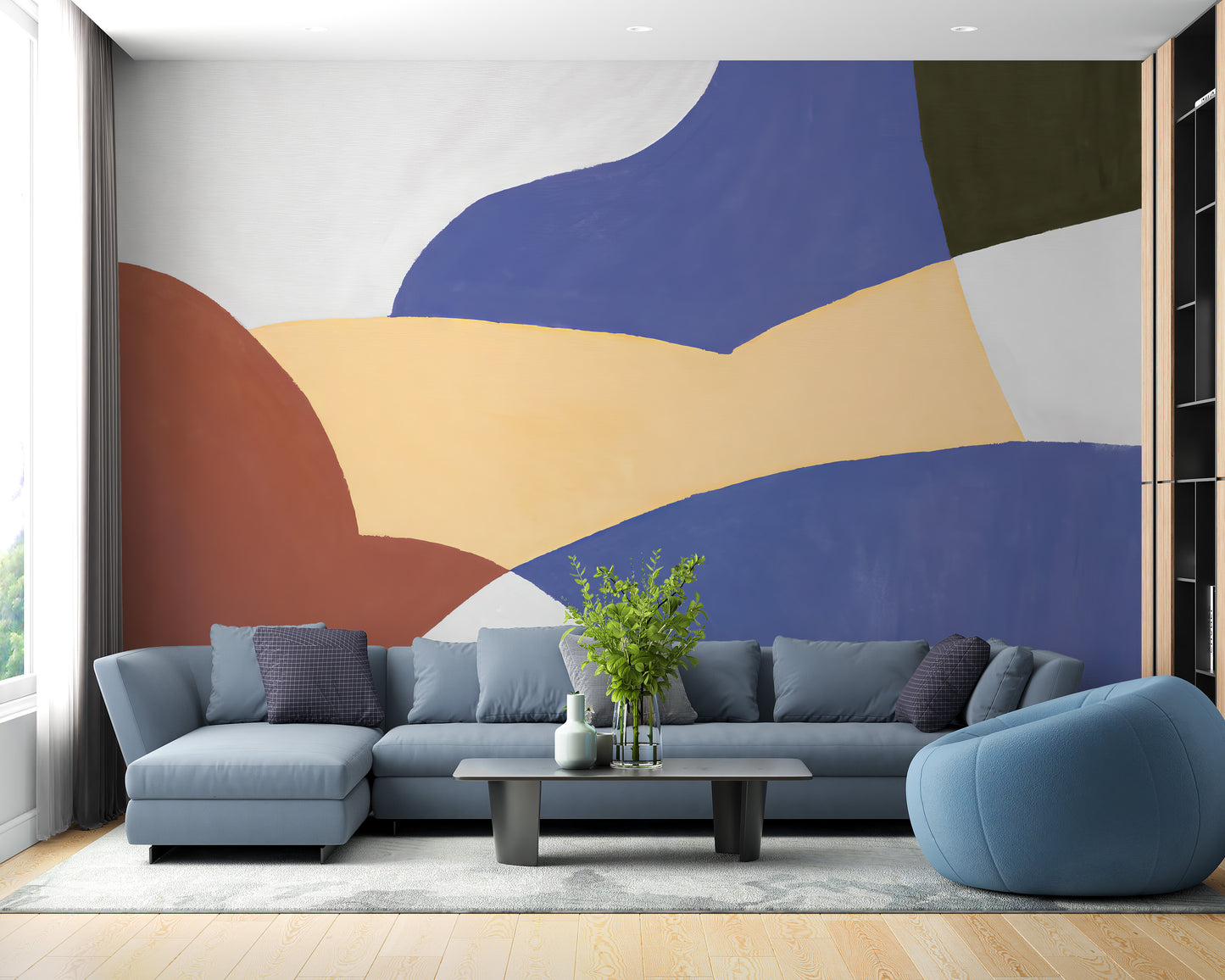 Artistic Vivid Watercolor Wall Mural