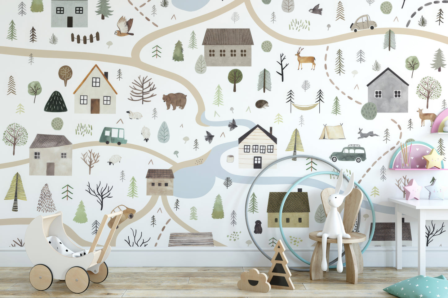 Countryside Charm Wall Mural