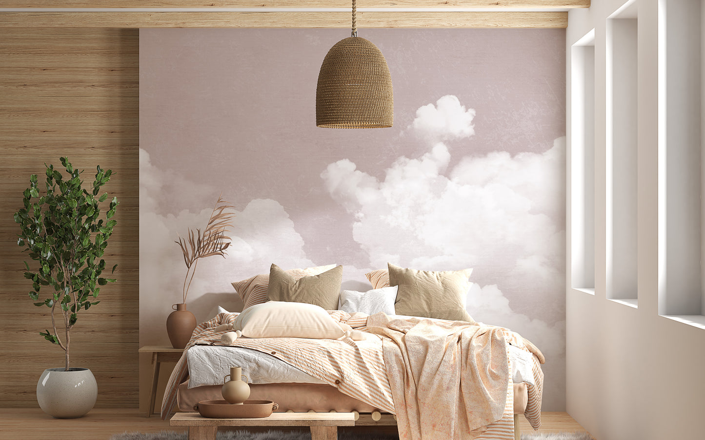 Pink Clouds Wallpaper Mural