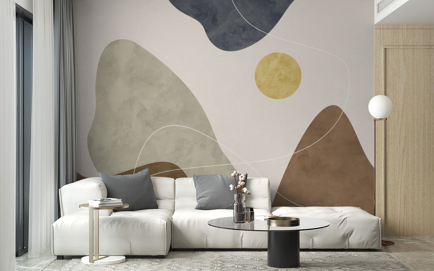 Bold Abstract Wall Mural