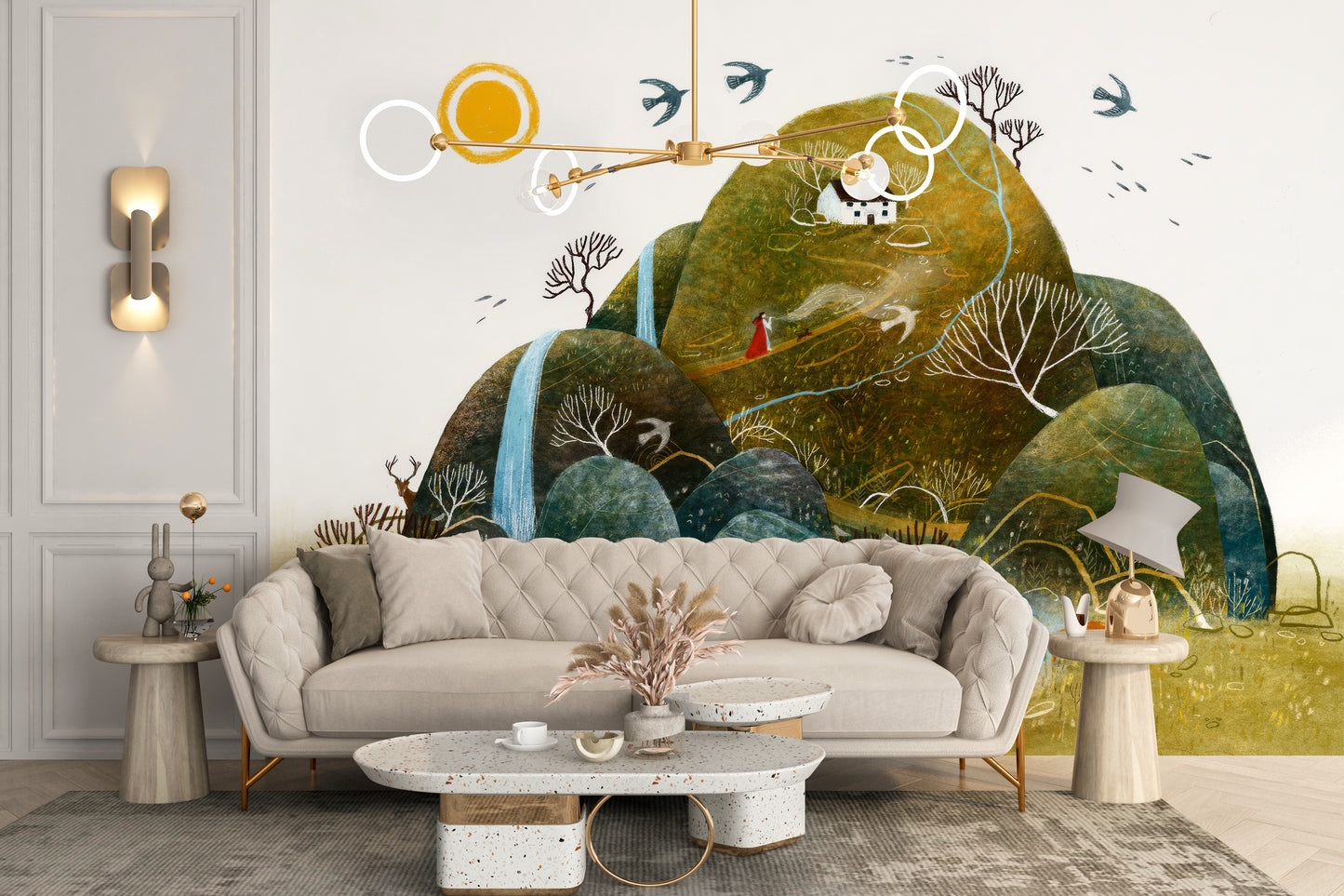 Serene Nature Wall Mural - Giffywalls