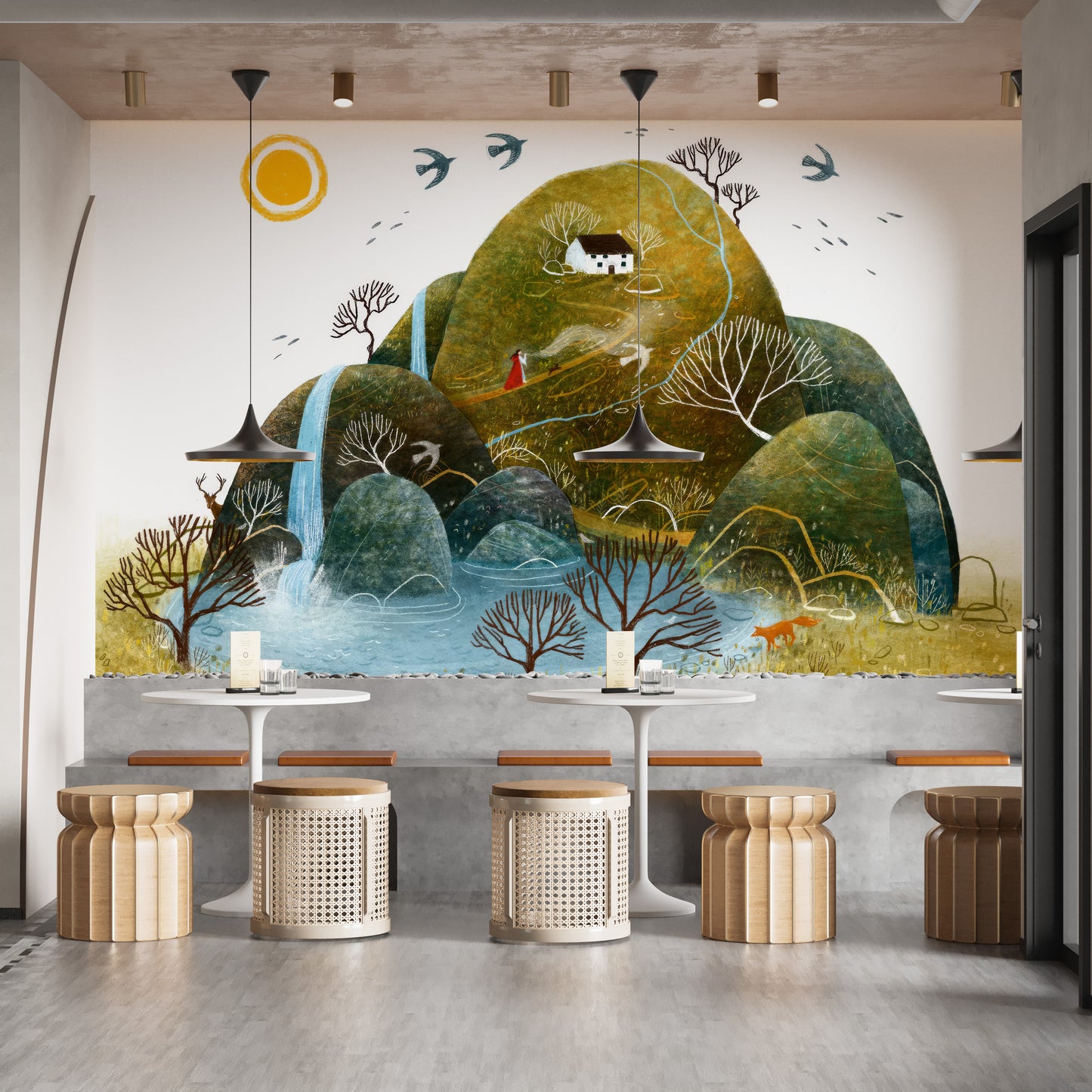 Serene Nature Wall Mural - Giffywalls