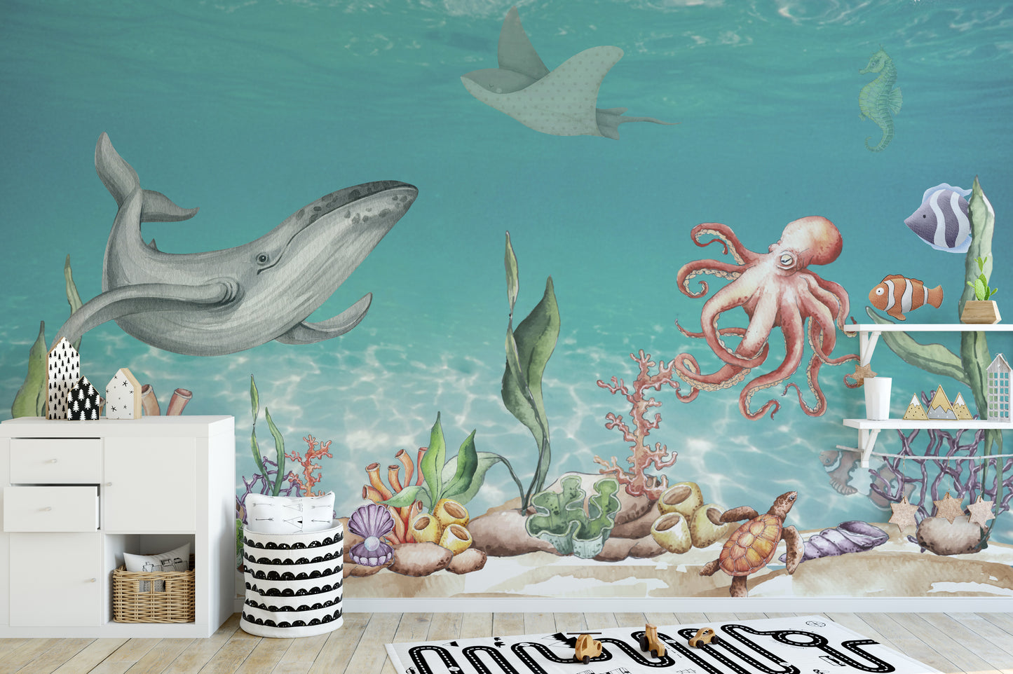 Aquatic Harmony Wall Mural