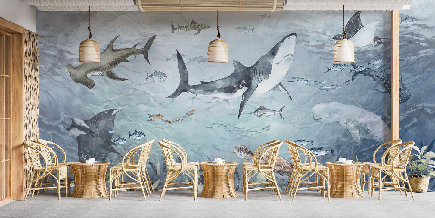 Aquatic Life Wall Mural