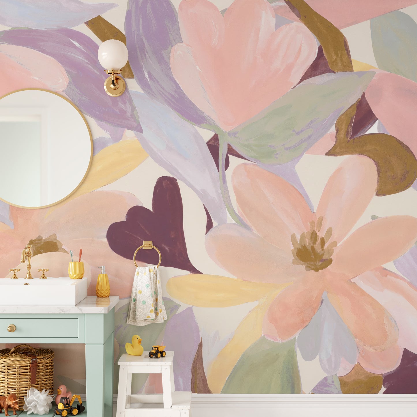 Watercolor Flowers Wall mural