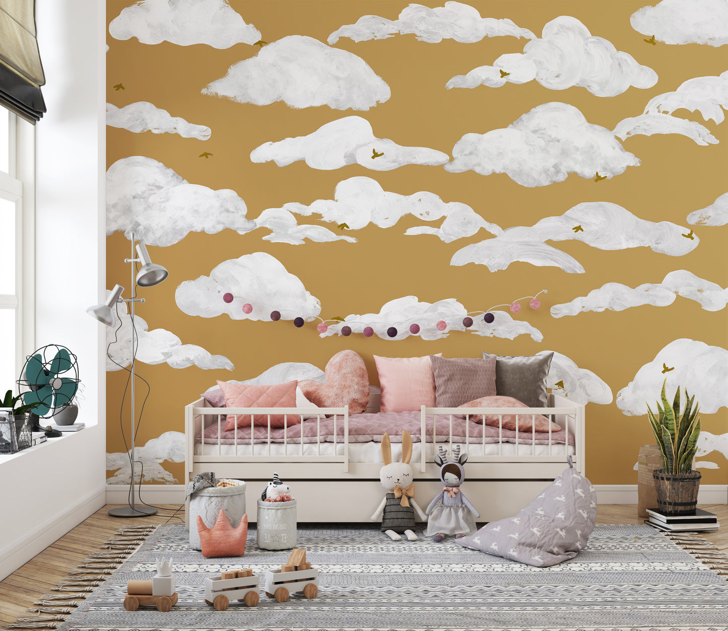 Fluffy Clouds Wall Mural