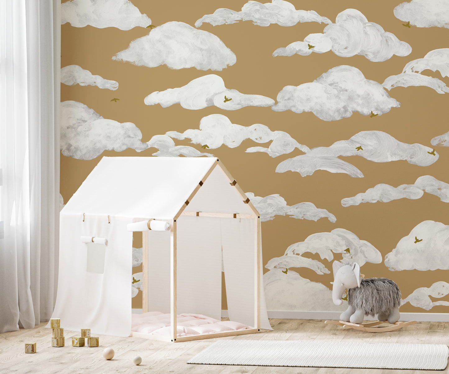 Fluffy Clouds Wall Mural