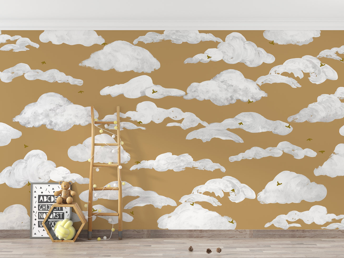 Fluffy Clouds Wall Mural