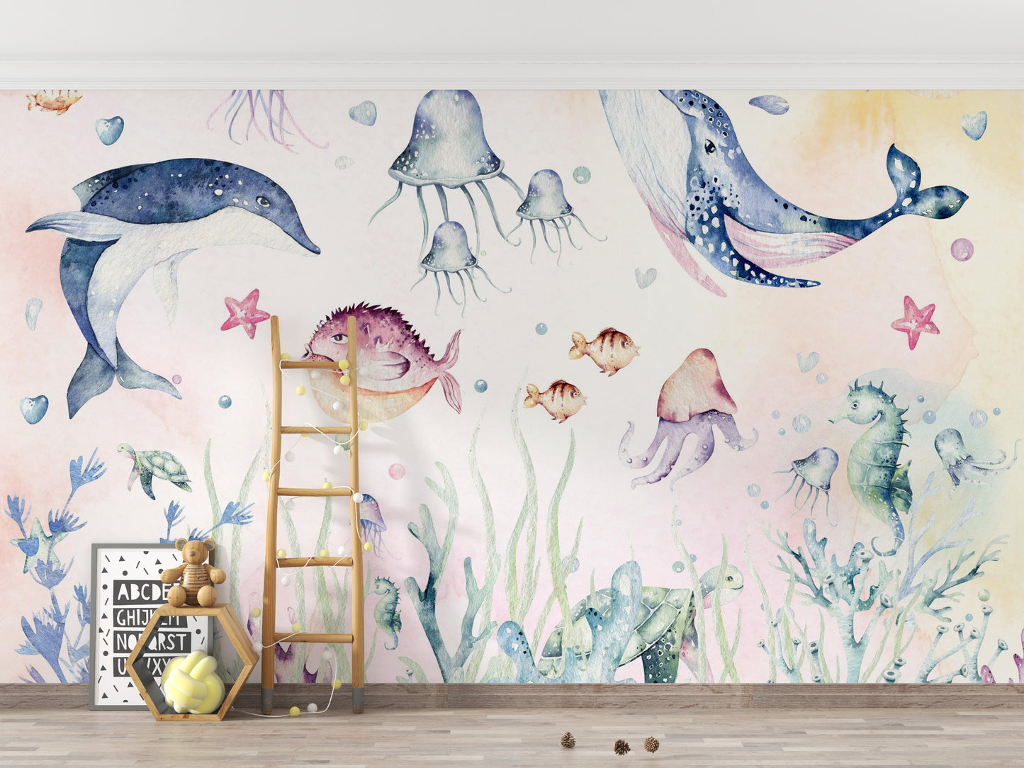 Nautical Creatures Wall Mural