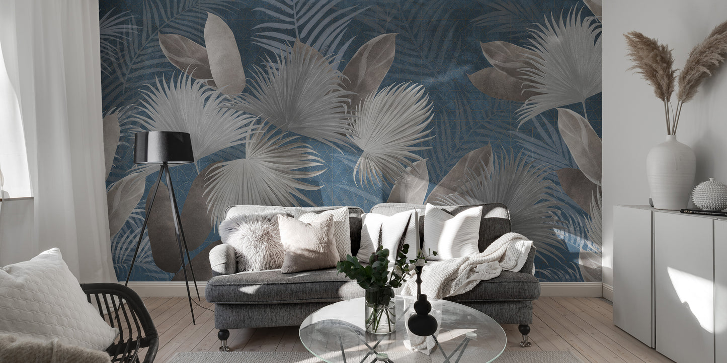 Elegant El Dorado blue wall mural