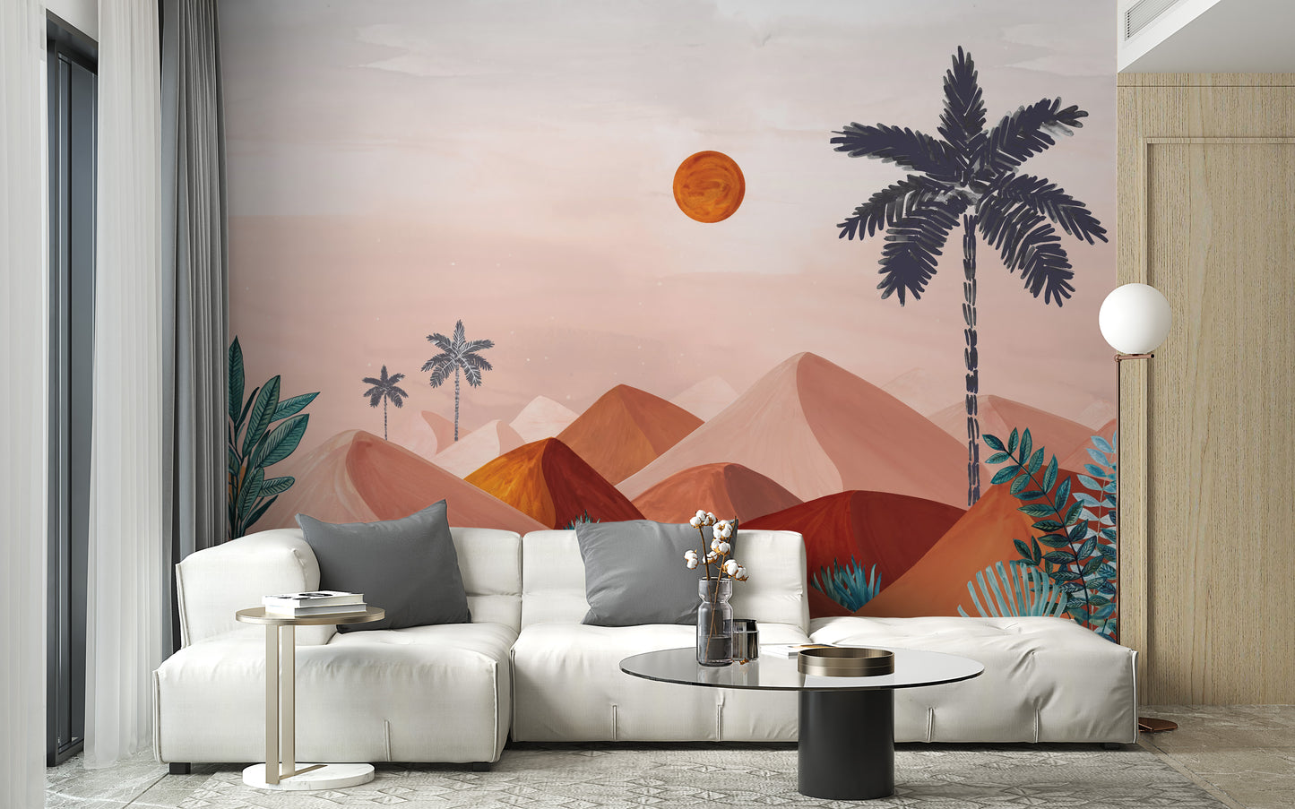 Daytime Mountain Landscape Wall Mural