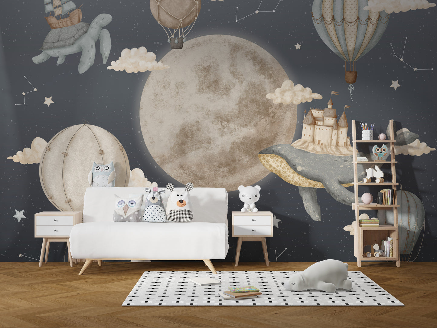 Vintage Balloon Wall Mural