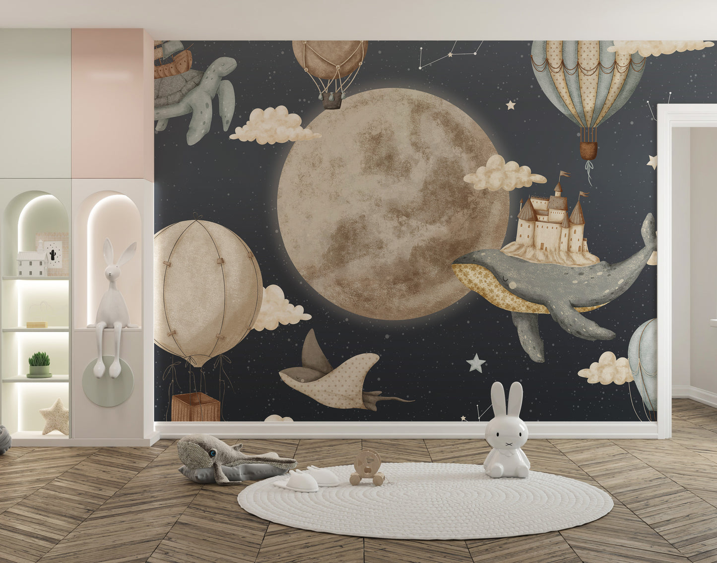 Vintage Balloon Wall Mural