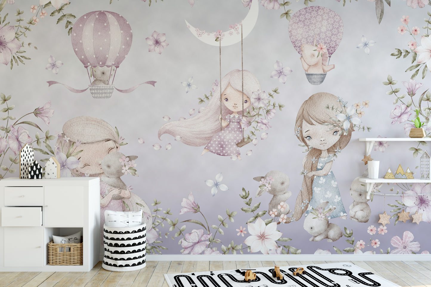 Pink Garden Wallpaper Mural