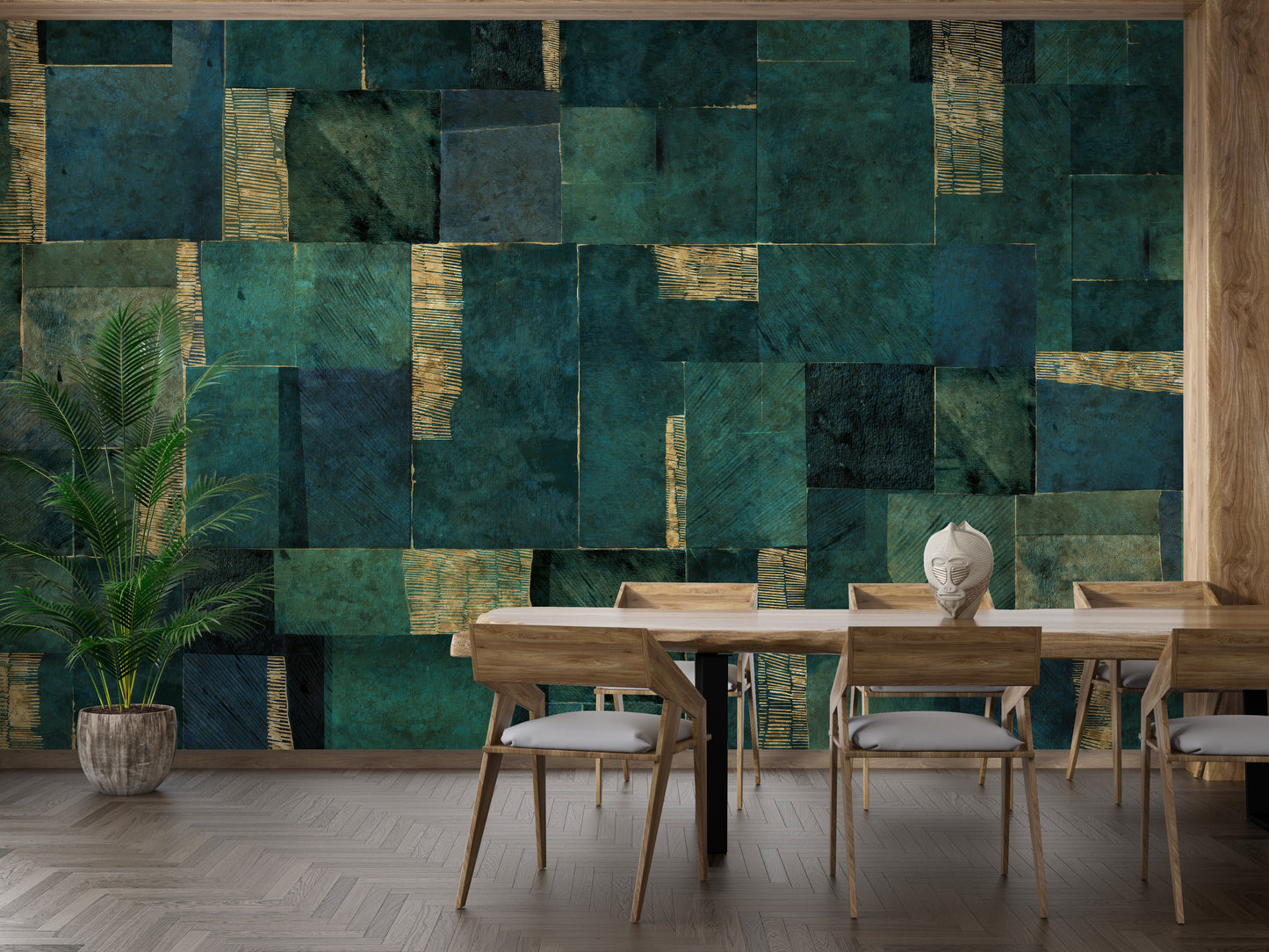 Green Abstract Wall Mural